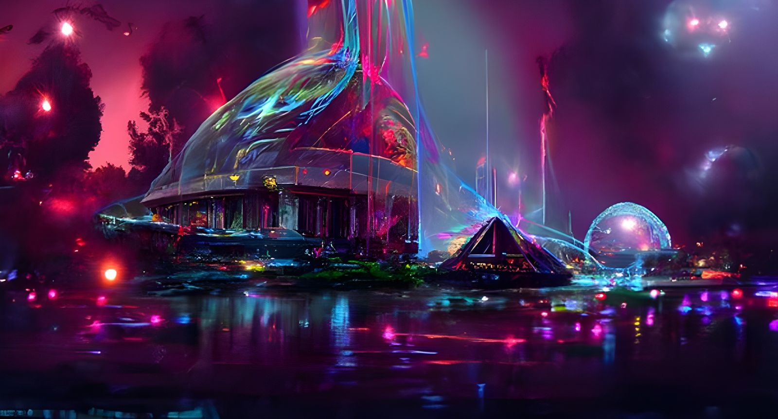 Ethereal Energy Flows Over EPCOT Center