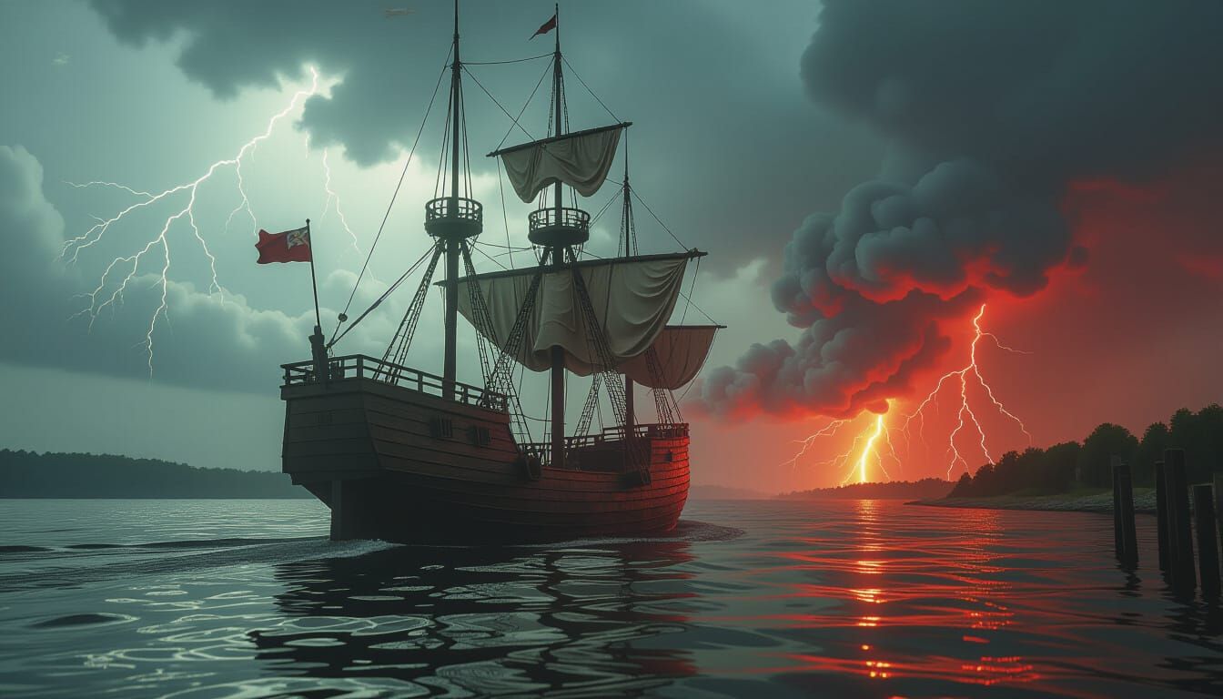 Eldritch Thunderstorm: Moebius and Ghibli Inspired Art