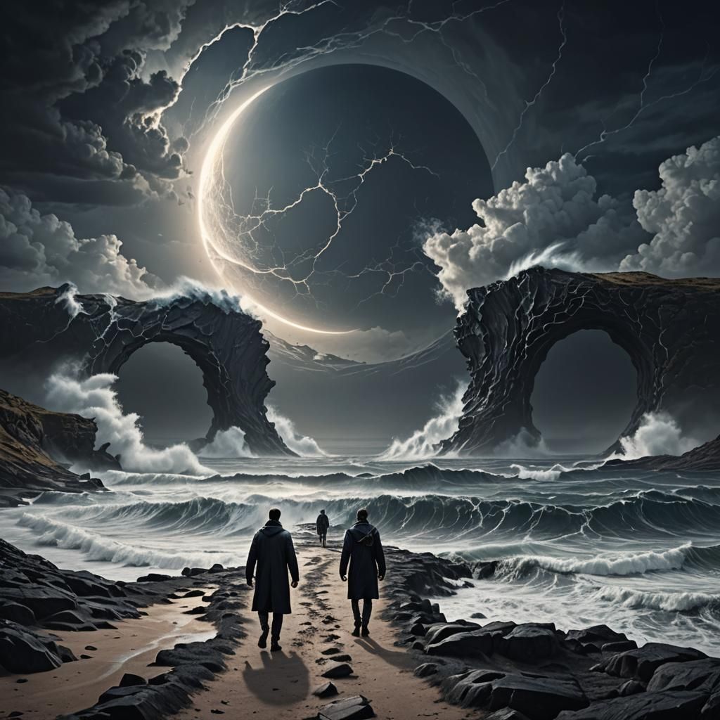 Dark and moody total eclipse