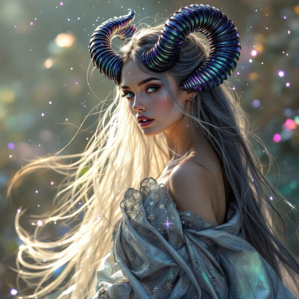 Stunning Woman with Ethereal Aura and Majestic, Hyper-Realis...