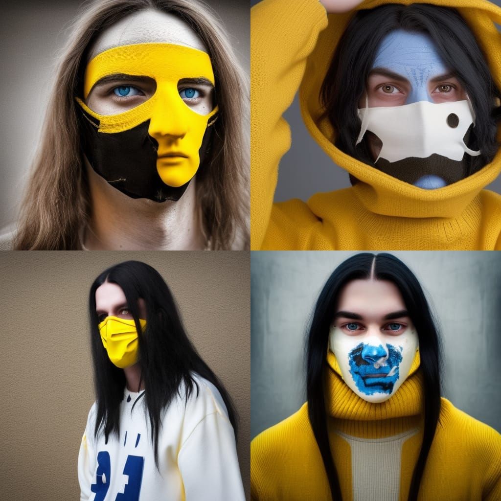 Man with Mask in Hyperrealistic Style