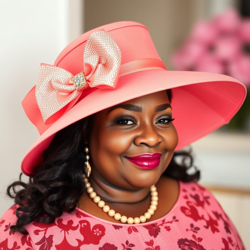 Easter Sunday Glamour in a Wide Brim Church Hat