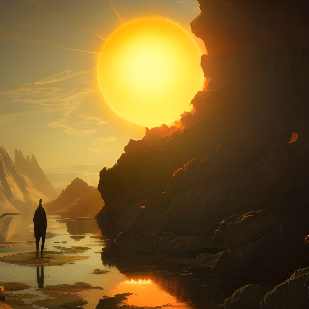 Spectacular Solar Eruption in Art Nouveau Style