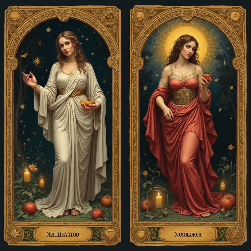 Renaissance Tarot Cards with Intricate Details