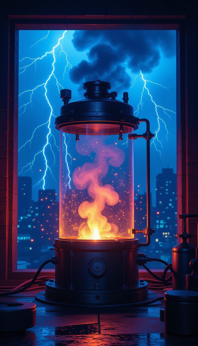 Chaotic Energy Reactor Amidst Stormy Night