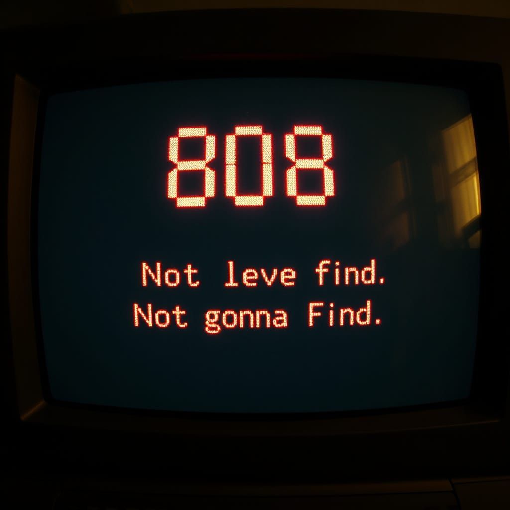 Retro Computer Screen Fails to Find Something