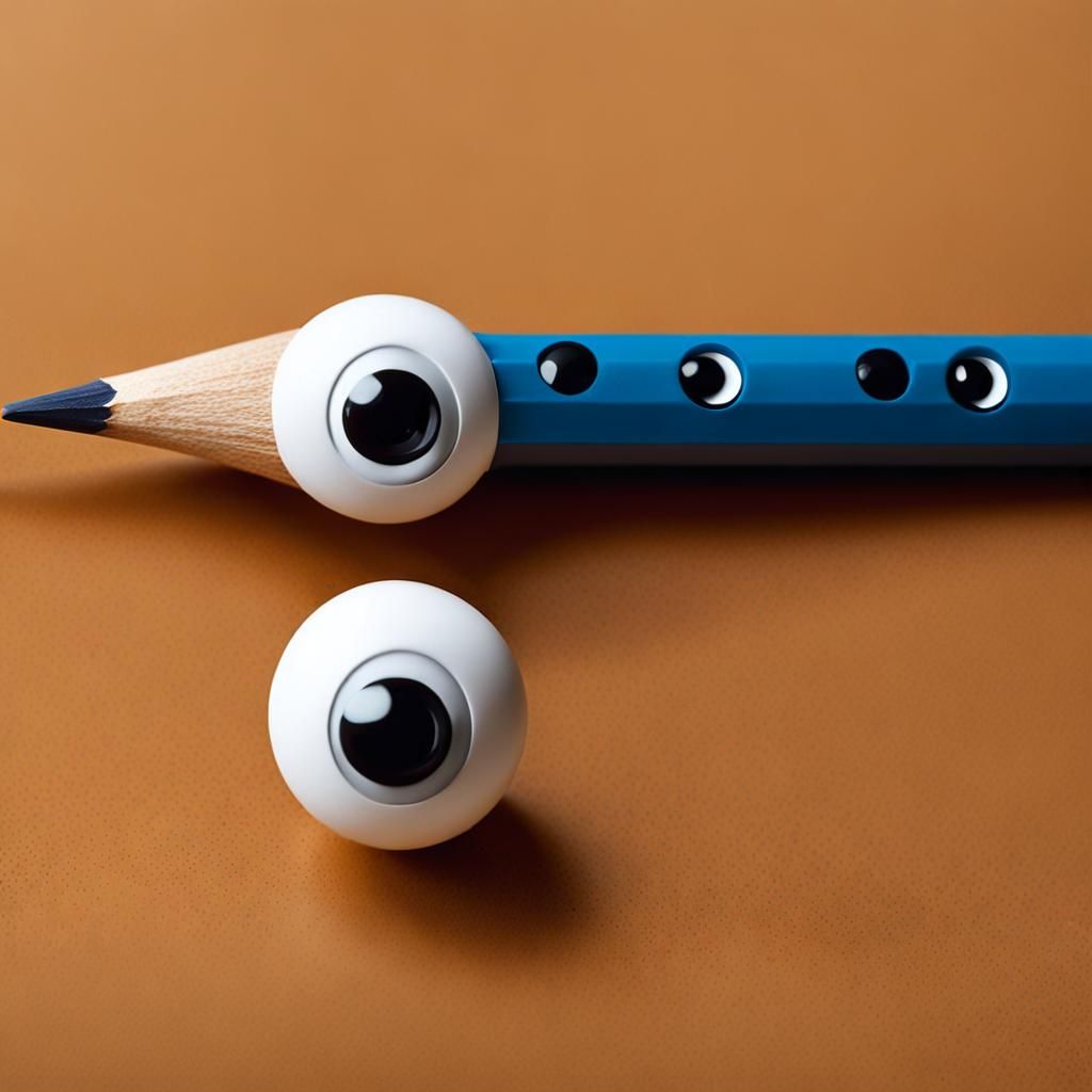 Whimsical Pencil with Googly Eyes