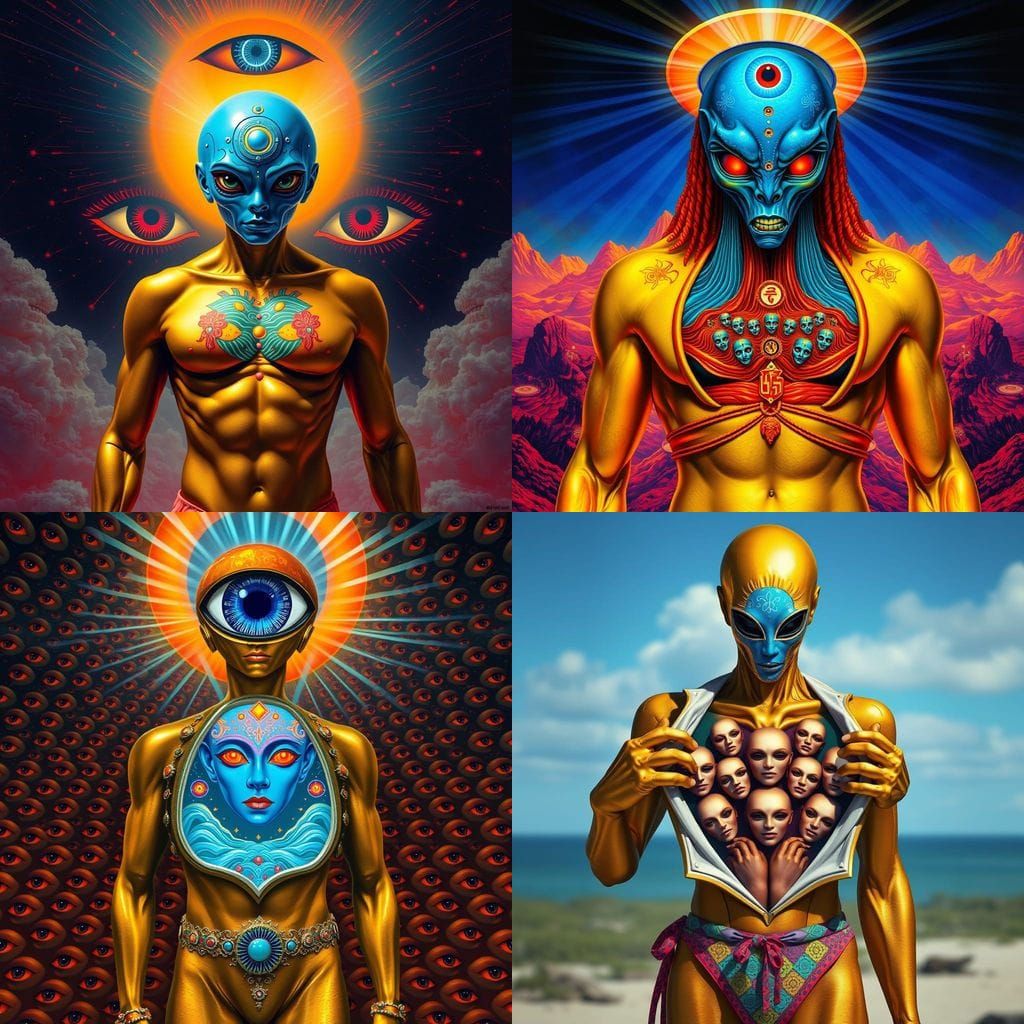 Psychedelic Surrealist Alien Revelation