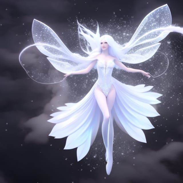 Monochromatic Fairy with Holographic Wings in 8k