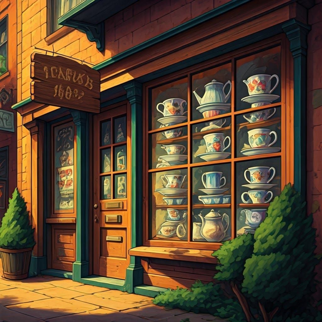 Whimsical Teacup Shop in COBRA Style