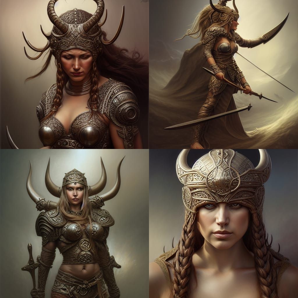Viking Berserker Portrait in Detailed Concept Art Style