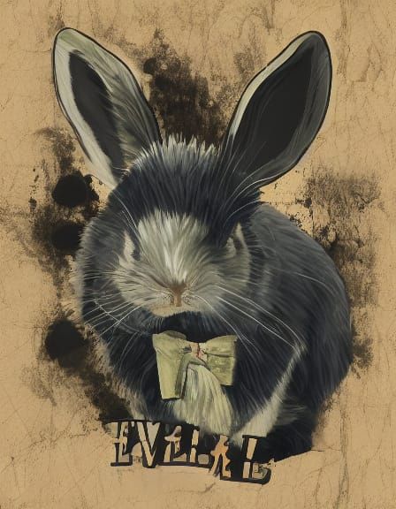 Sinister Bunny Creature in Moody Cinematic Scene