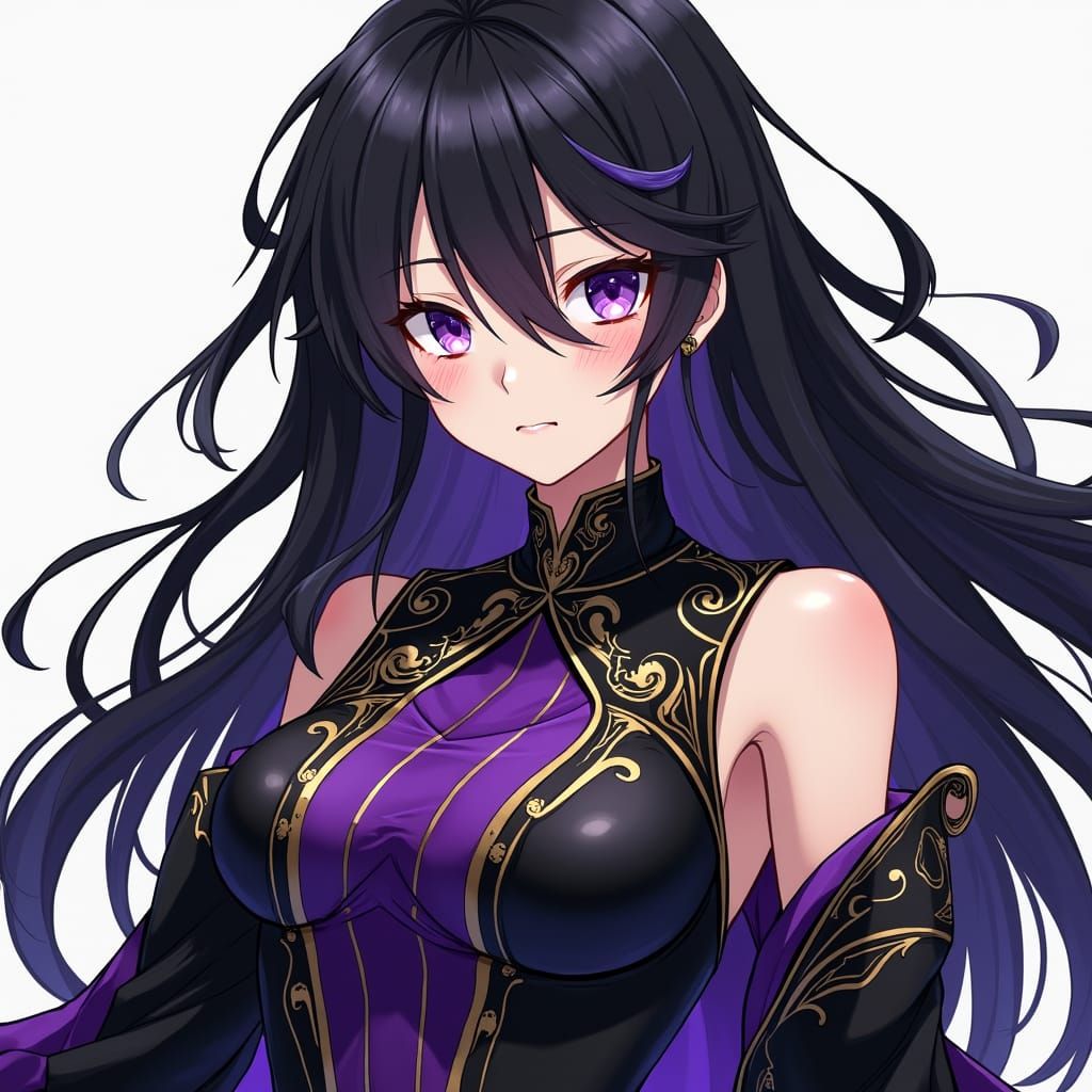 Anime Style Non-Binary Character in Uniform