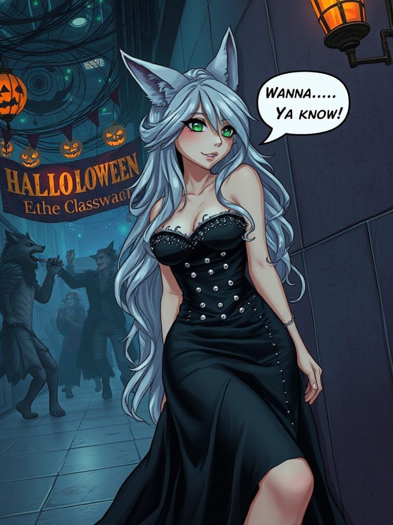Anime Wolf Girl at Monster Prom