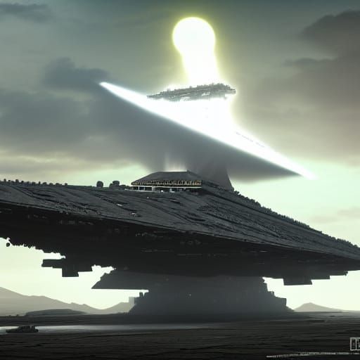 Detailed Matte Painting of a Star Destroyer