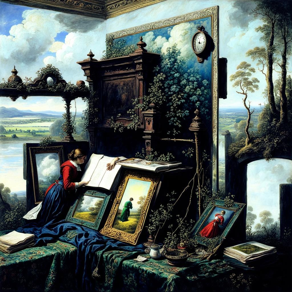 Ethereal Fantasy Landscape in Bold Colors