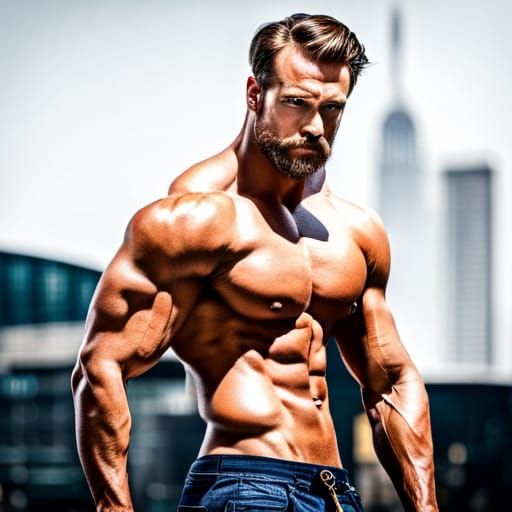 Hot bodybuilder hungary gay hairy pecs  and arms