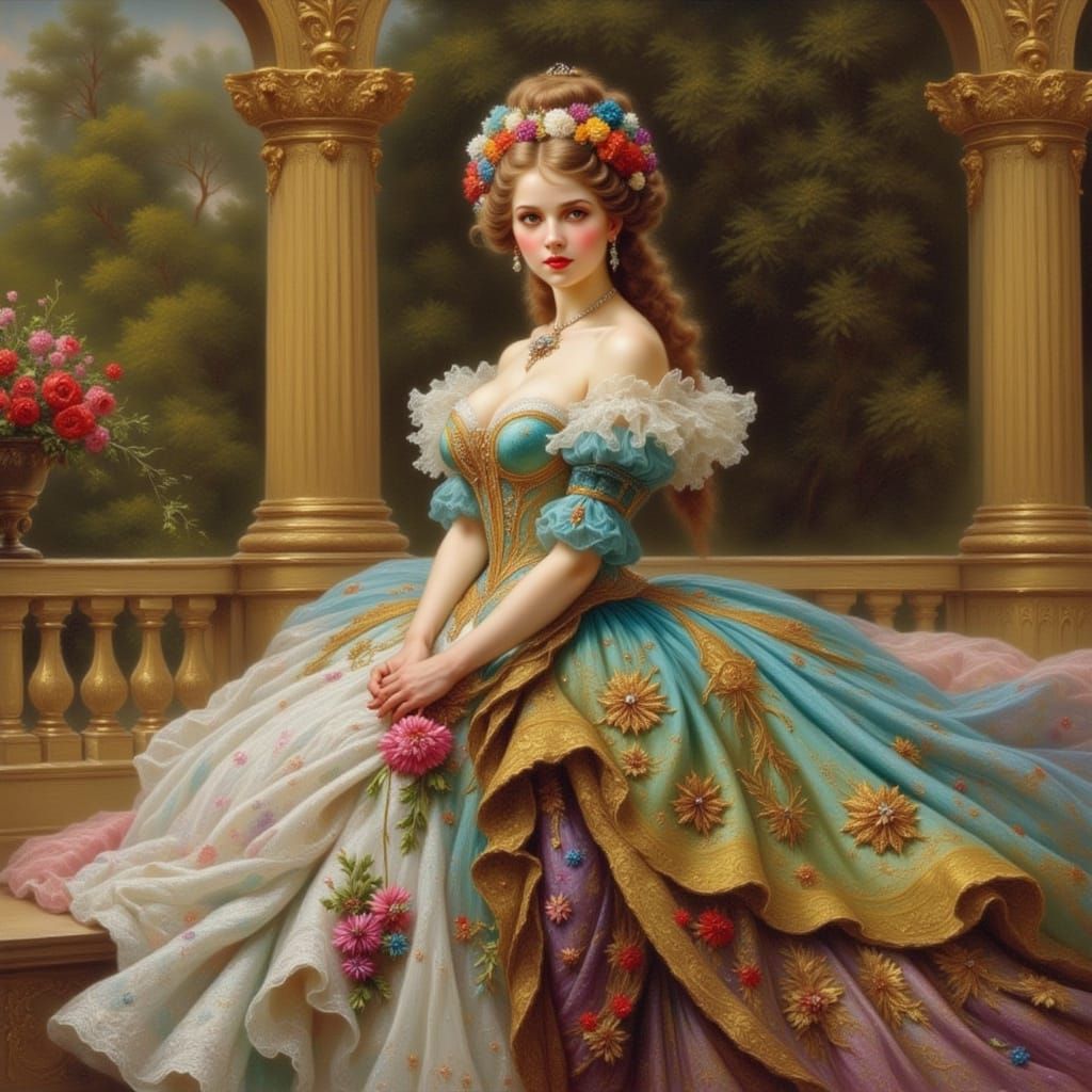 Beautiful Woman in Stunning Gown