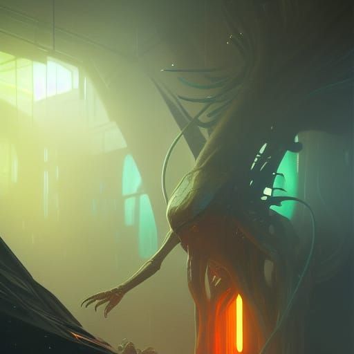 Subterranean Homesick Alien in Art Nouveau Style