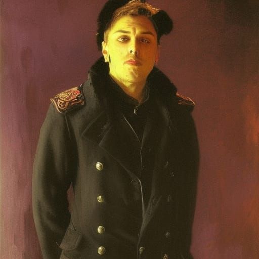 Vampire Lord Portrait in Realist Painting Style