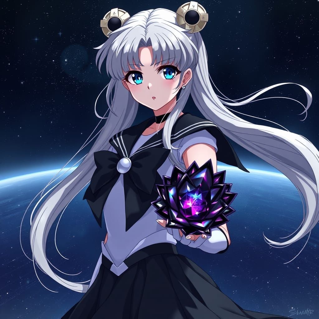 Sailor Moon of the Black Moon Clan in Anime Style