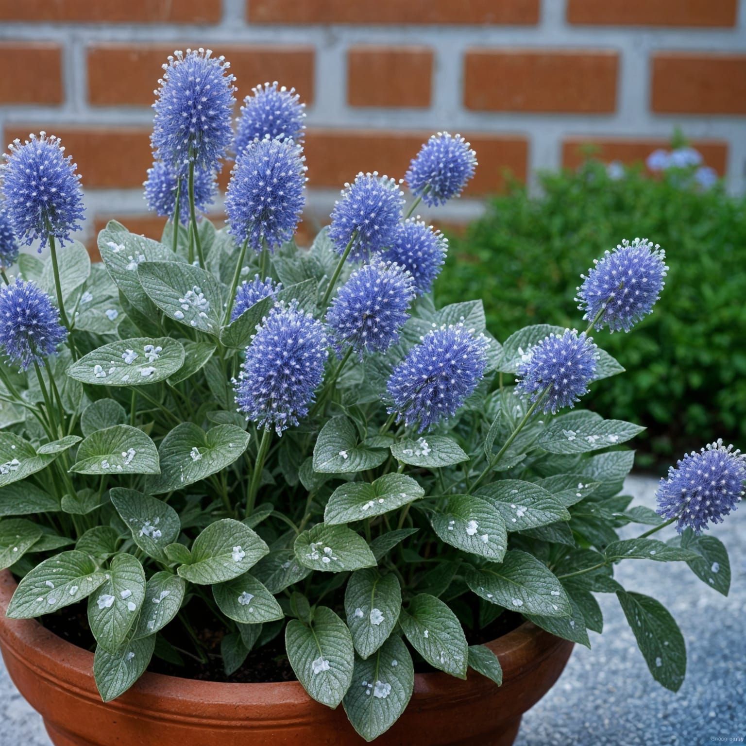 Delicate Lavender Blooms in a Serene Winter Garden