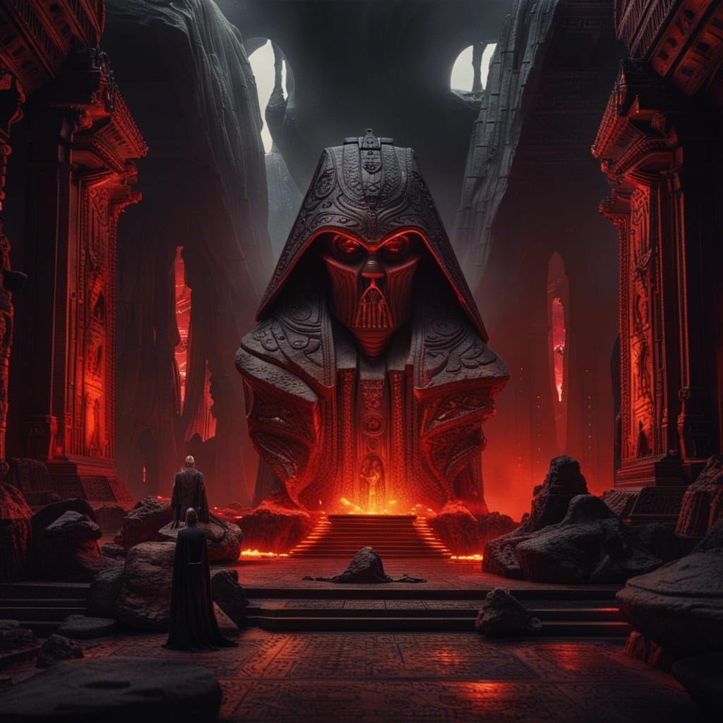Sith Temple Lava Scene Digital Matte Painting