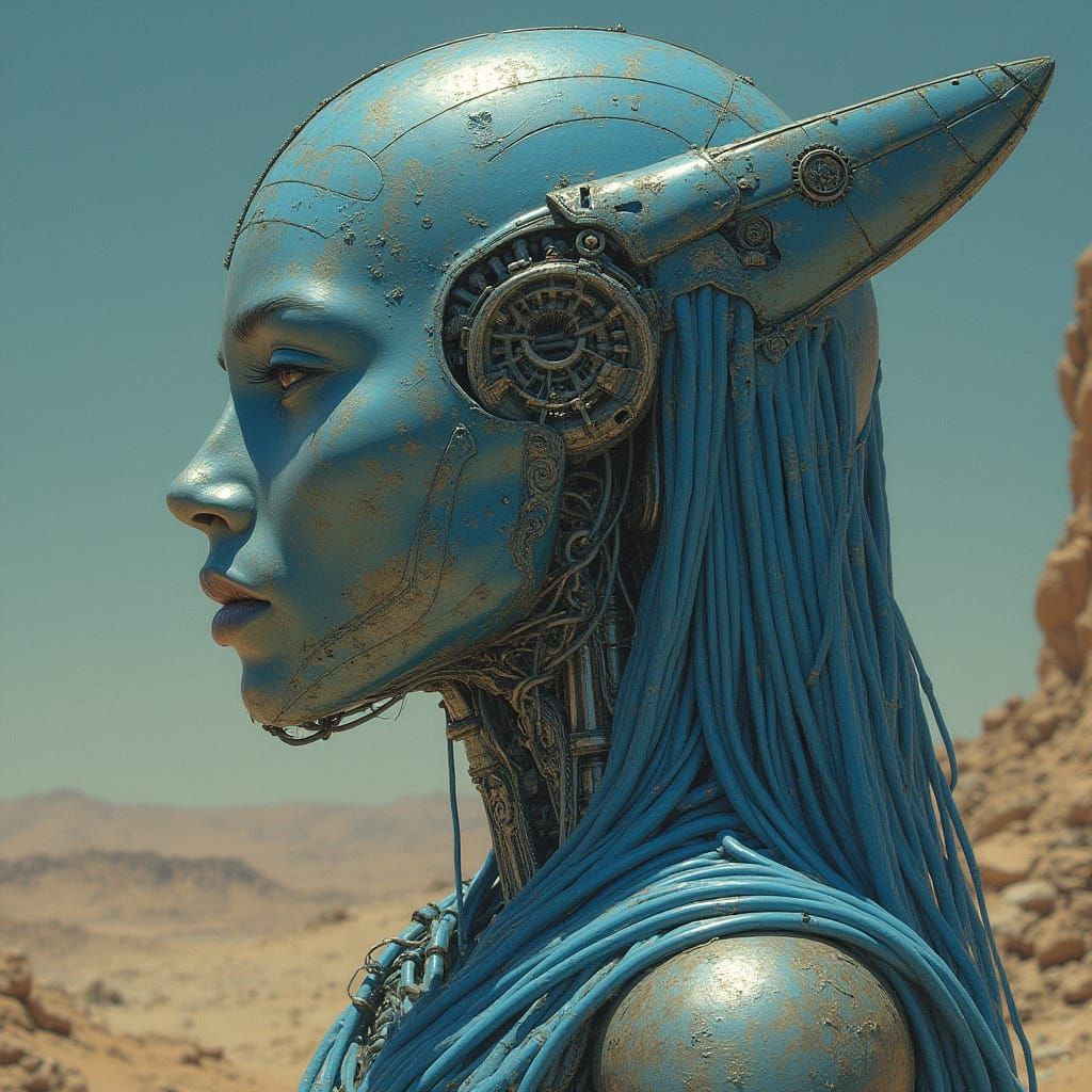 Sci-Fi Princess in Ancient Spaceship, Detailed Masterpiece