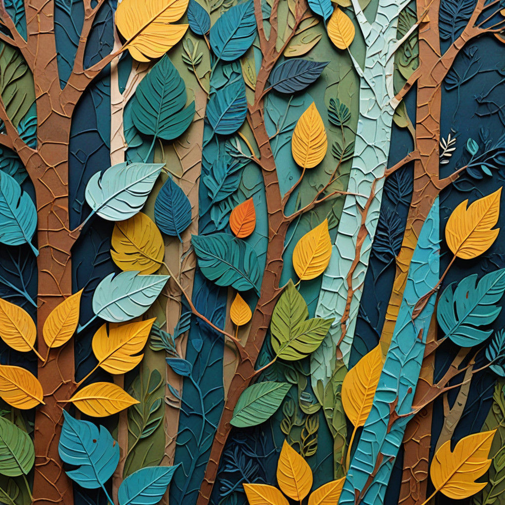 Vibrant Forest in Triadic Colors