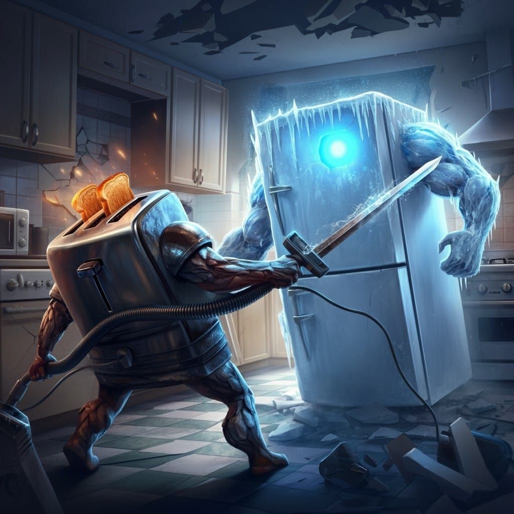 Toaster vs Refrigerator: Kitchen Appliance Warfare