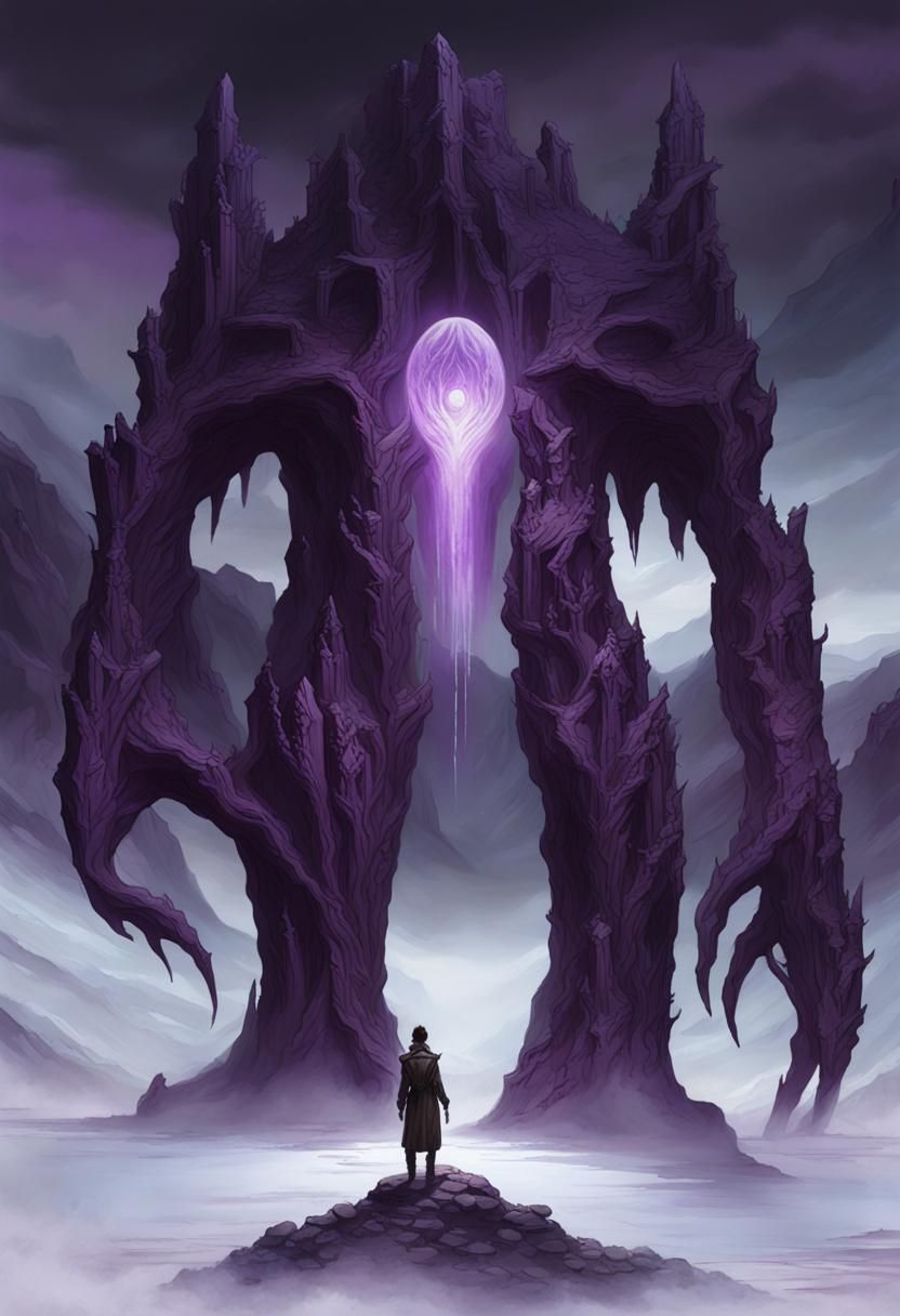Eldritch Landscape with Portal to Far Realm