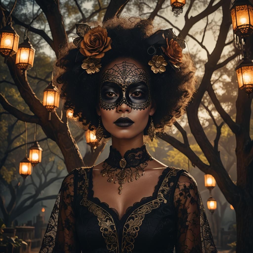 Catrina in Dark Forest: Fantasy Concept Art