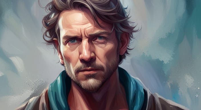 Detailed Man Portrait in Artstation Style