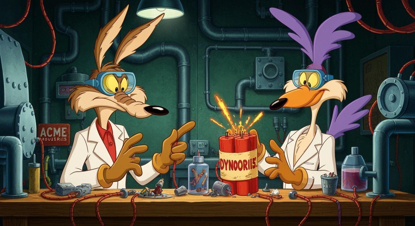 Coyote & Road Runner Create Dynamite in ACME Lab