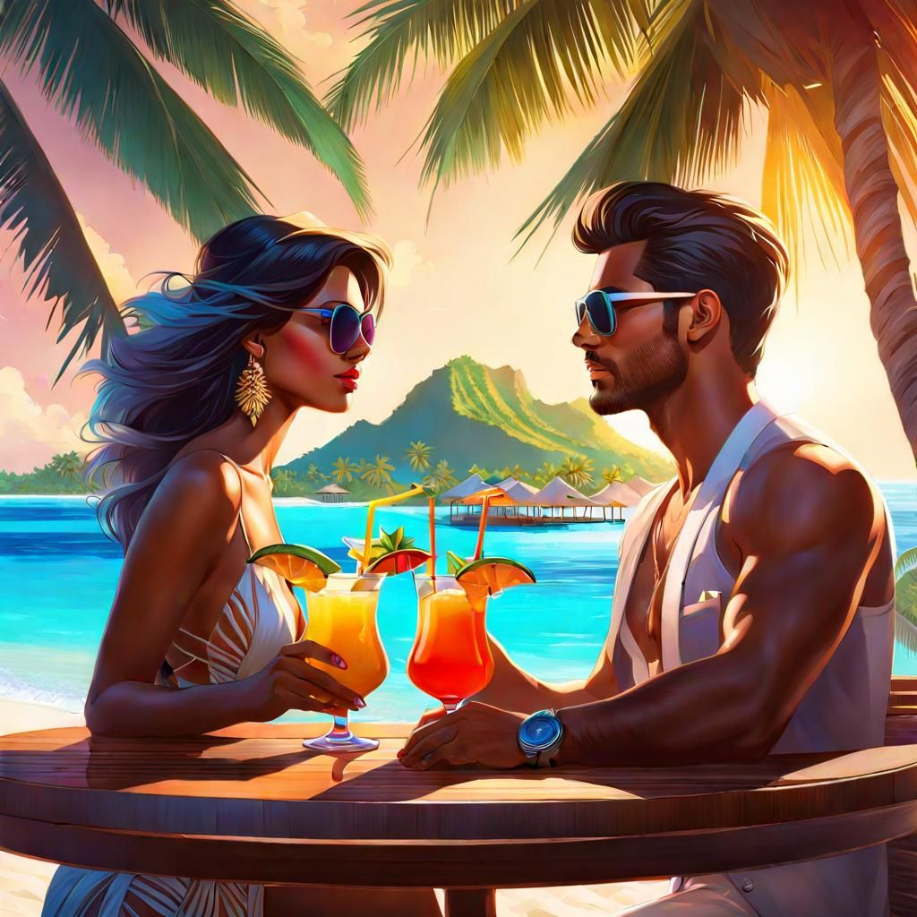 Cocktails in the Maldives