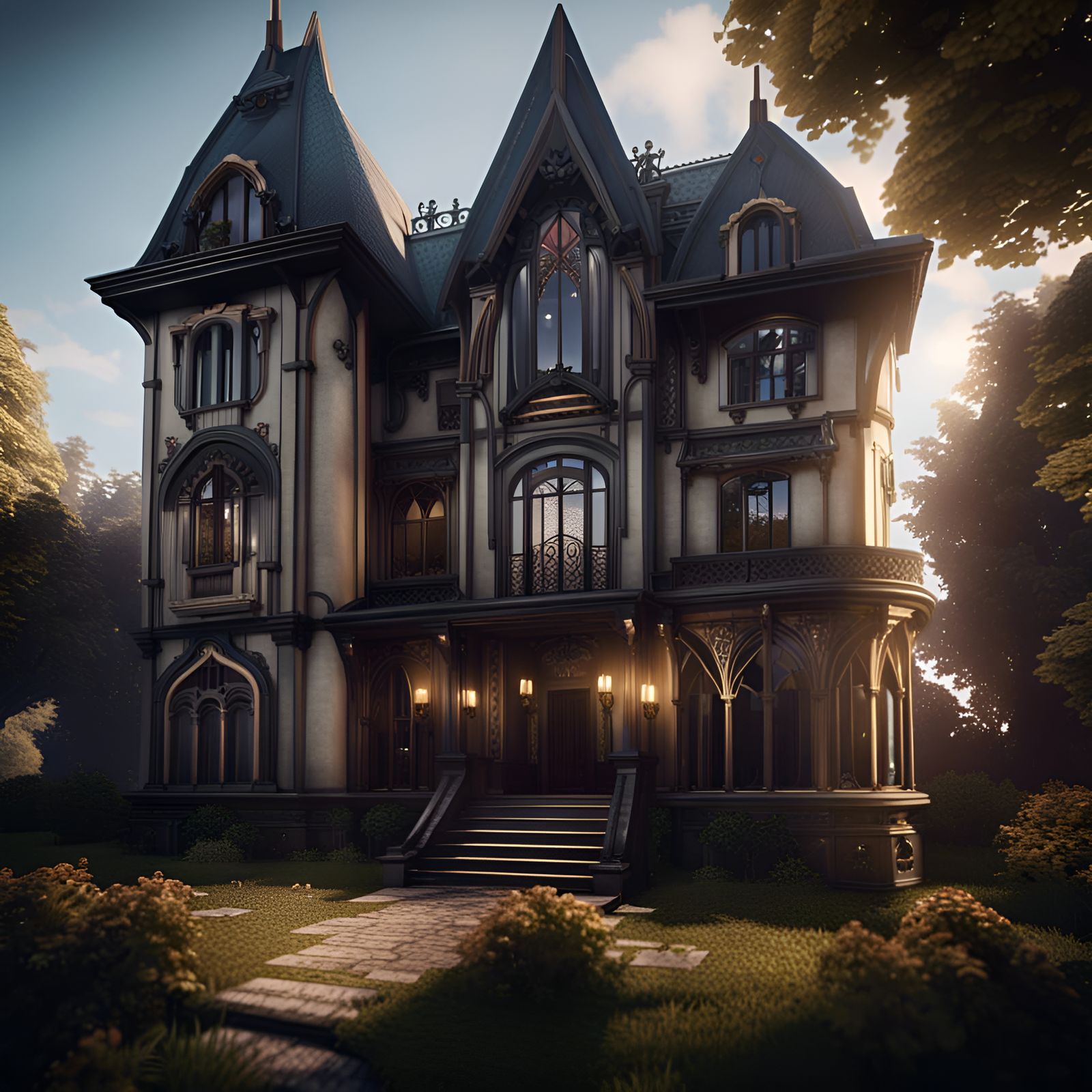 Architectural Fusion: Gothic, Art Nouveau, and Art Deco