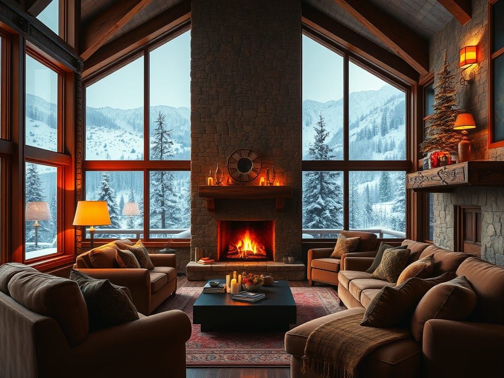 Mountain Retreat's Warmth and Winter Wonder