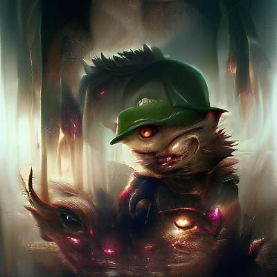 Sinister Teemo Illustration in Digital Art Style