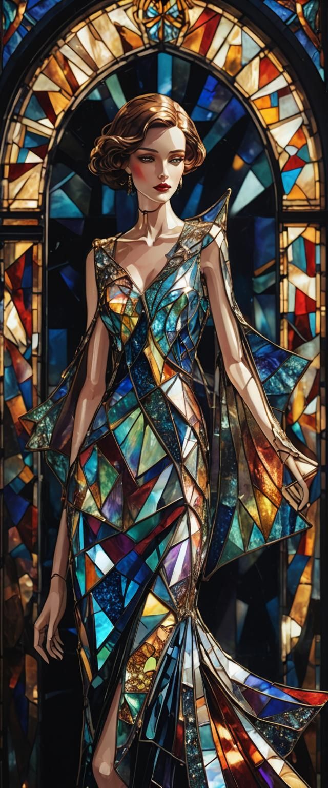 Glass Mannequin in Dark Fantasy Illustration