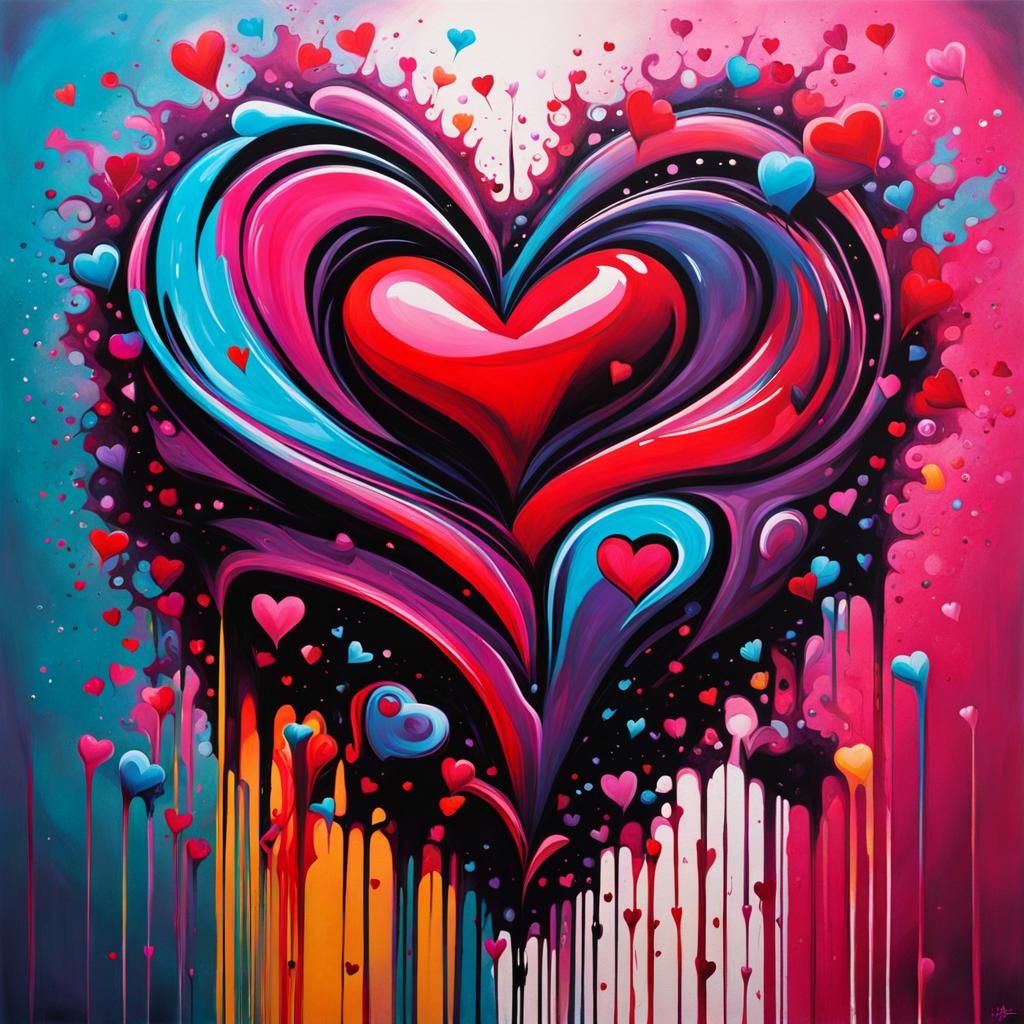 Colorful Graffiti Art with Splash Effect