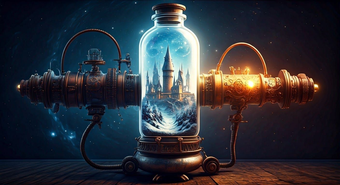 Seasons in Bottles: Steampunk Fantasy Art