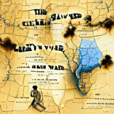 American Civil War Battle Scene