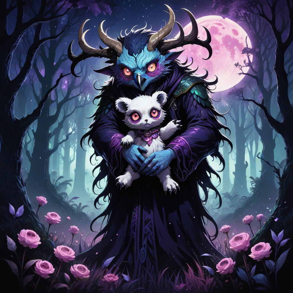 Mystical Warrior in Vibrant Anime Paradise