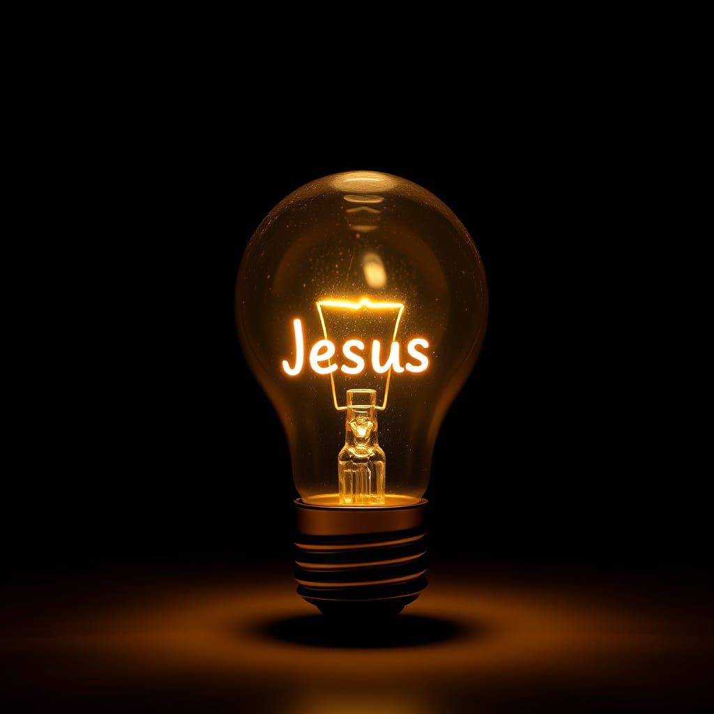 Illuminated Lightbulb: Hope Shining in Darkness