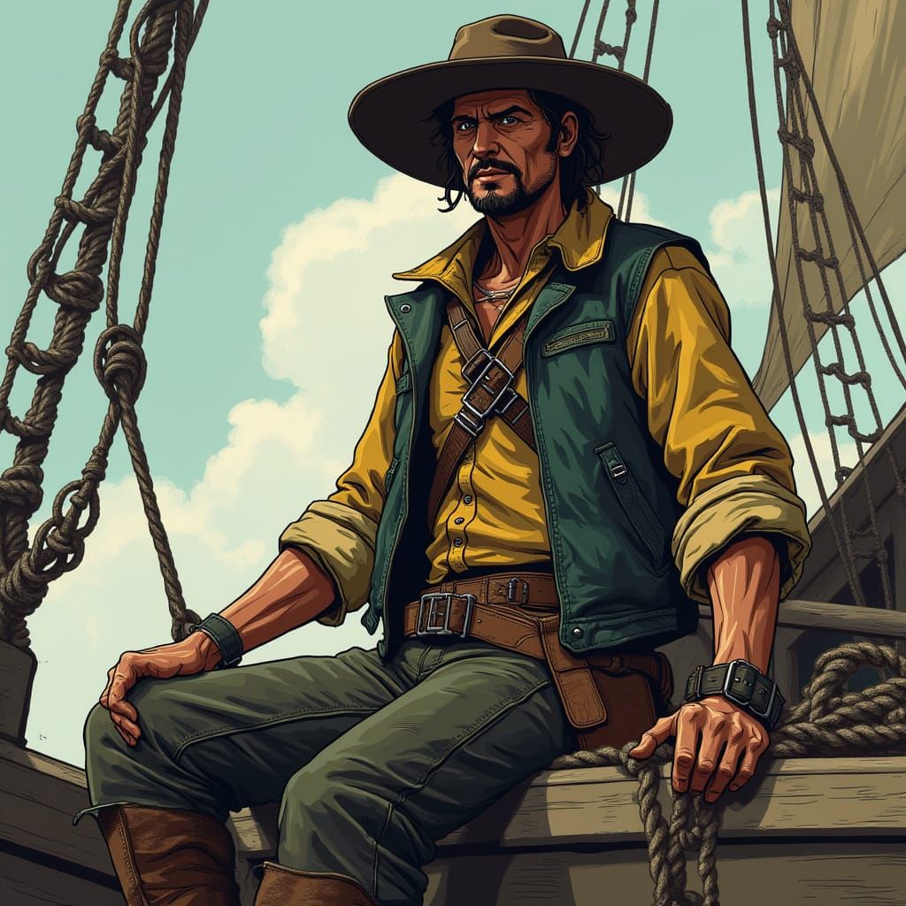 Space Explorer Bound to a Mysterious Vessel