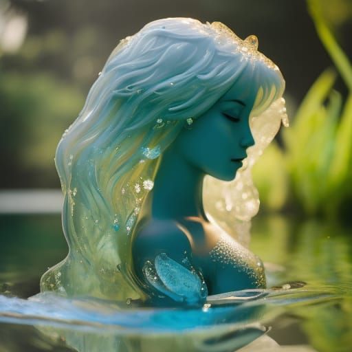 Hyperdetailed Undine as 3D Digital Art