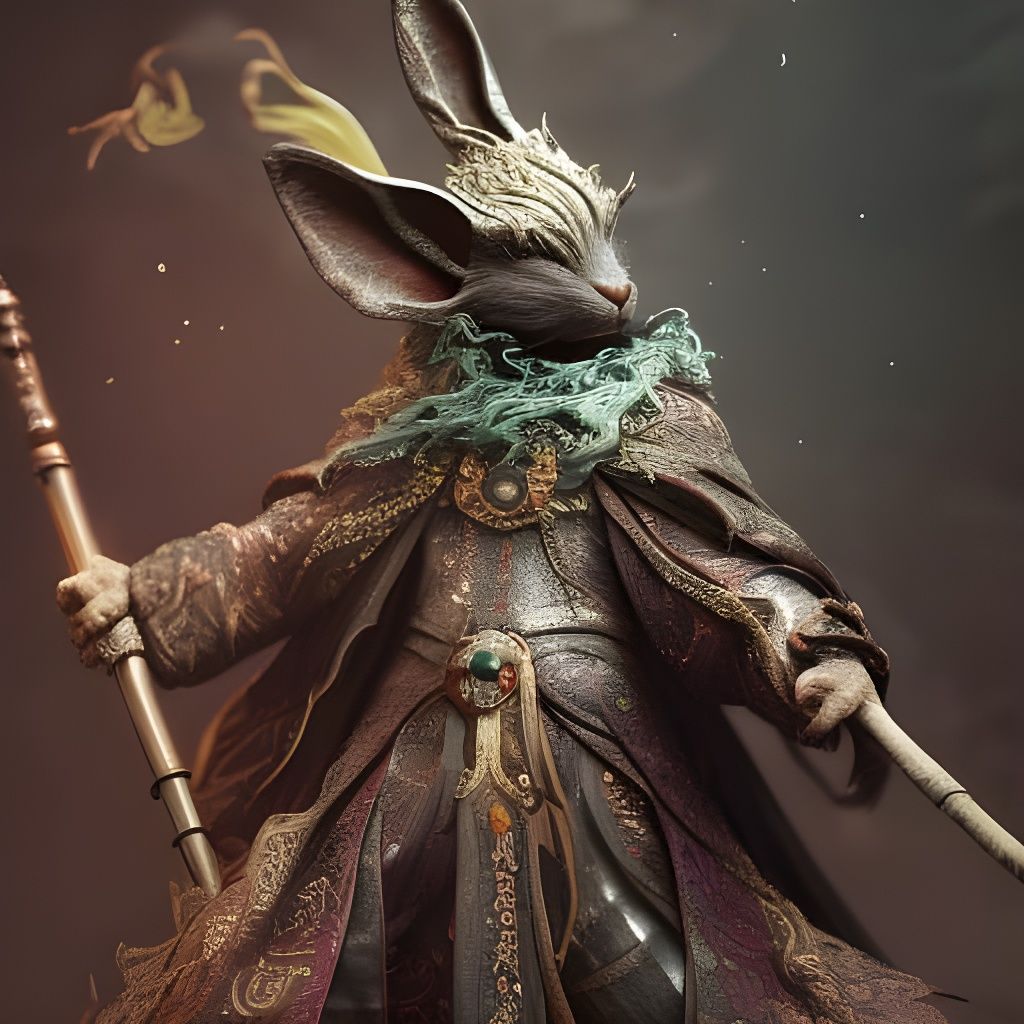 Fierce Wizard Rabbit on Fantasy Street