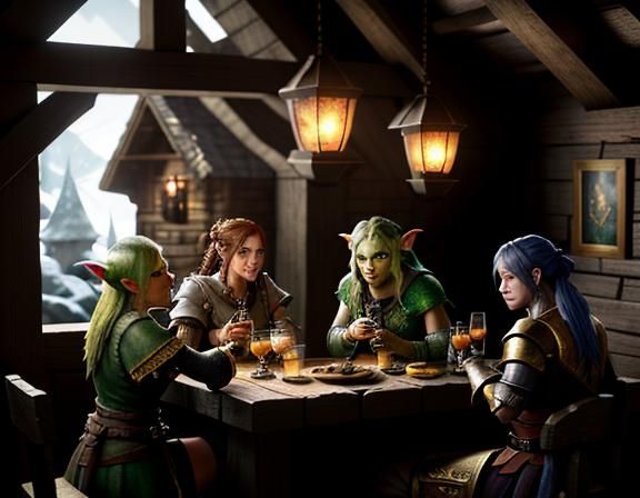 Goblin Cocktail Hour in Fantasy Tavern