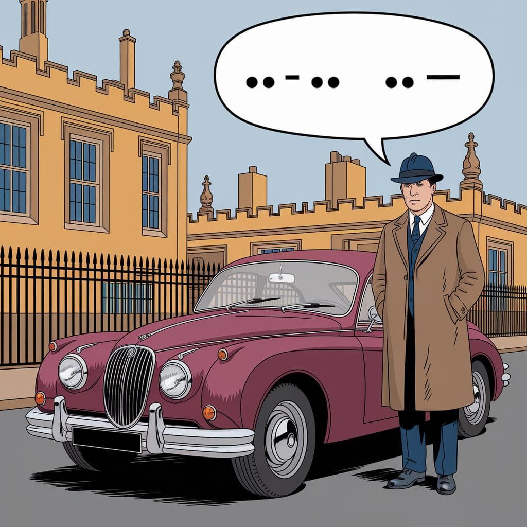 Inspector Morse in Oxford with Morse Code