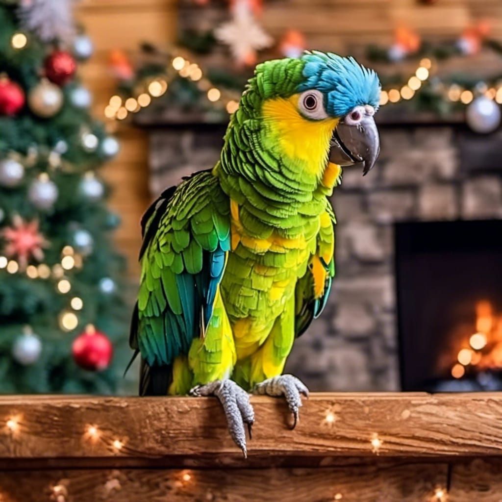 cute and adorable female blue-fronted Amazon Parrot